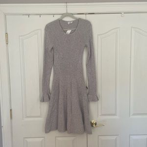 NWT Gap Periwinkle Flute Sleeve Sweater Dress
